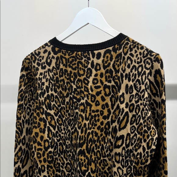 NWT Seventy Animal Print Sweater with Black Trim - Picture 6 of 7